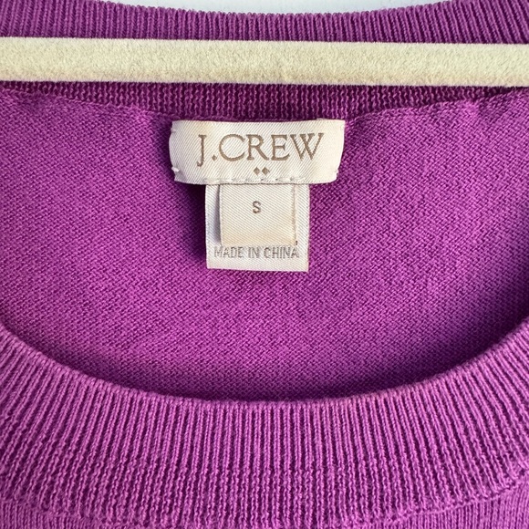 J. Crew Purple Sleeveless Sweater Cotton Tank Top Quiet Luxury Chic Layering S - Picture 6 of 6
